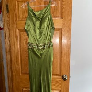 Jovani gown!!! Emerald green with open back!